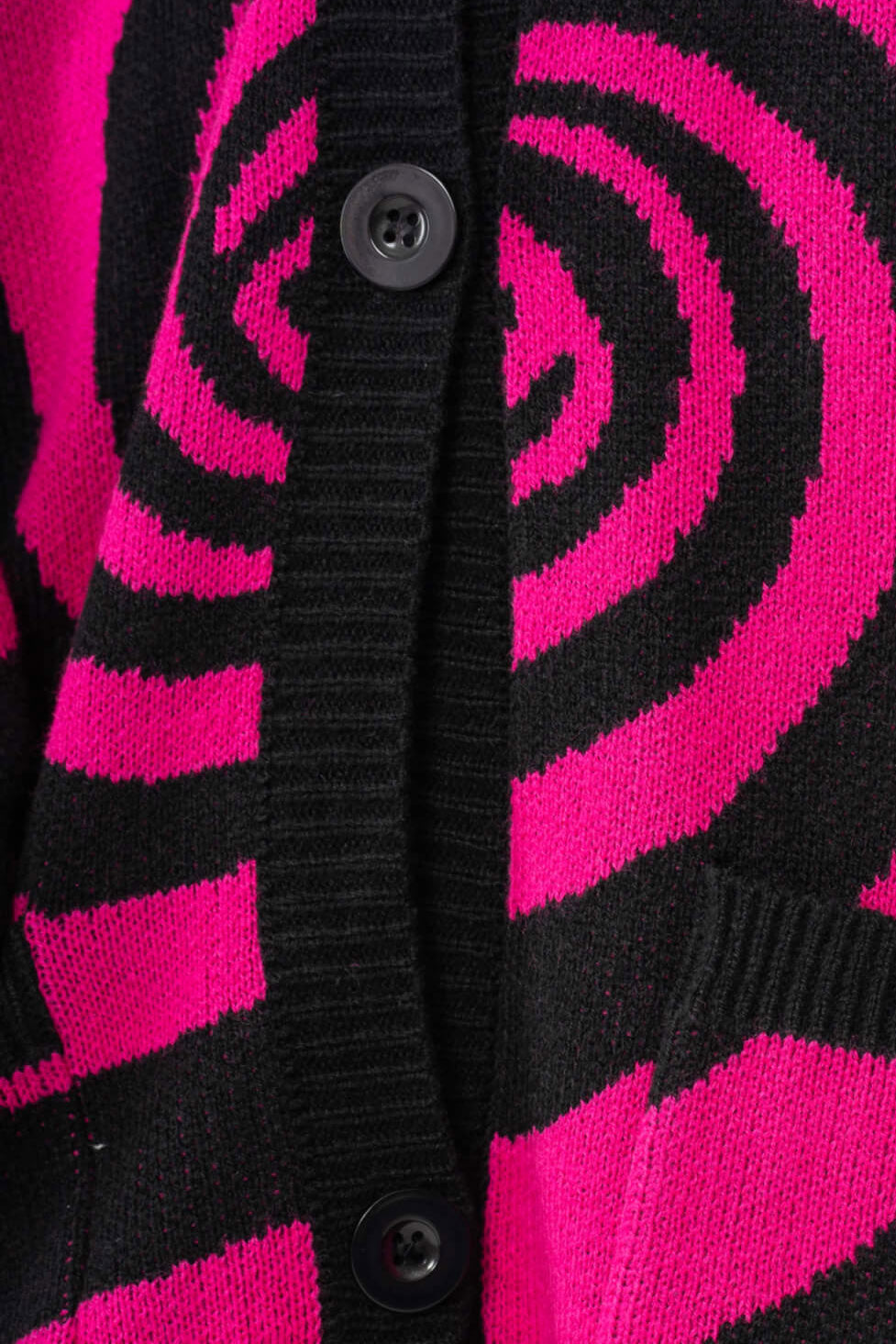 emo pink and black buttoned cardigan