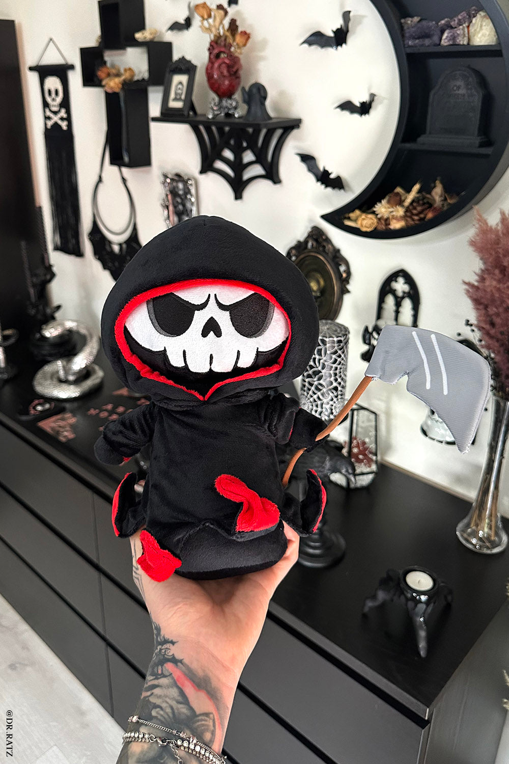 creepy cute grim reaper plush stuffed animal toy
