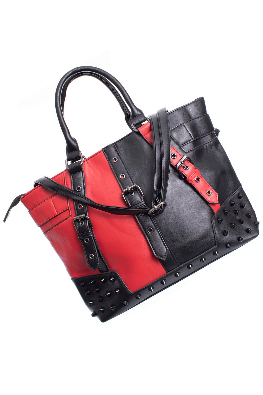 studded punk clowncore handbag by poizen industries