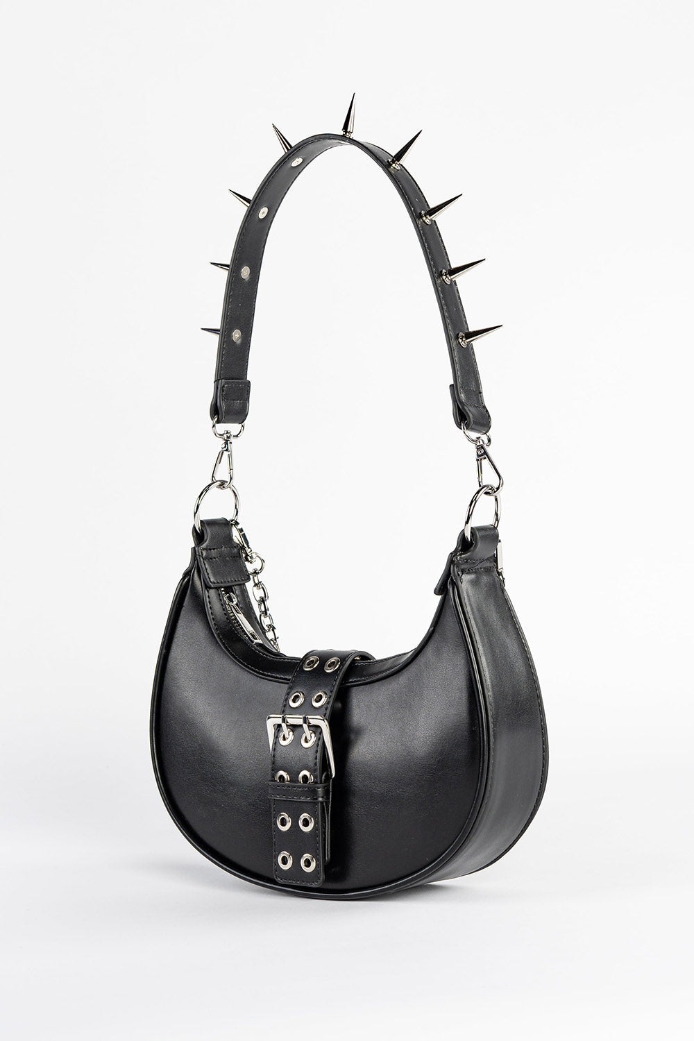 spiked shoulder strap punk purse