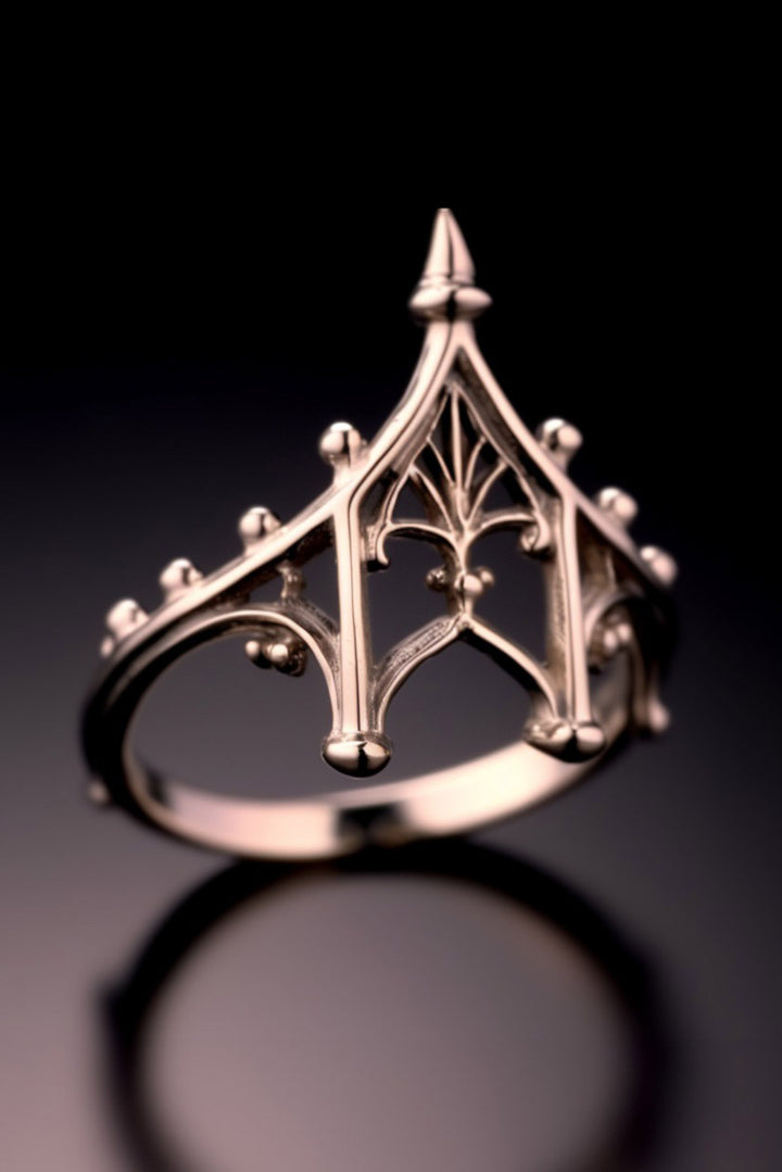 gold goth queen ring