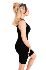 High Neck Biker Short Romper