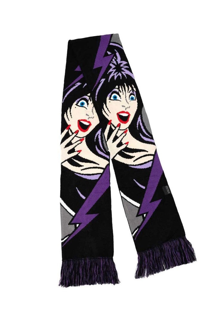 rockabilly purple and black elvira scarf