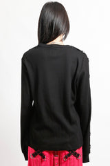 womens black emo oversized cybergoth shirt
