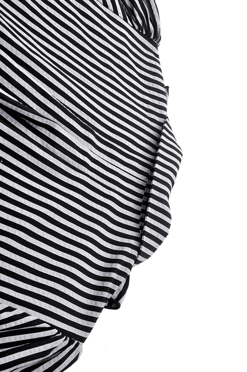 striped grey and black long sleeve top 
