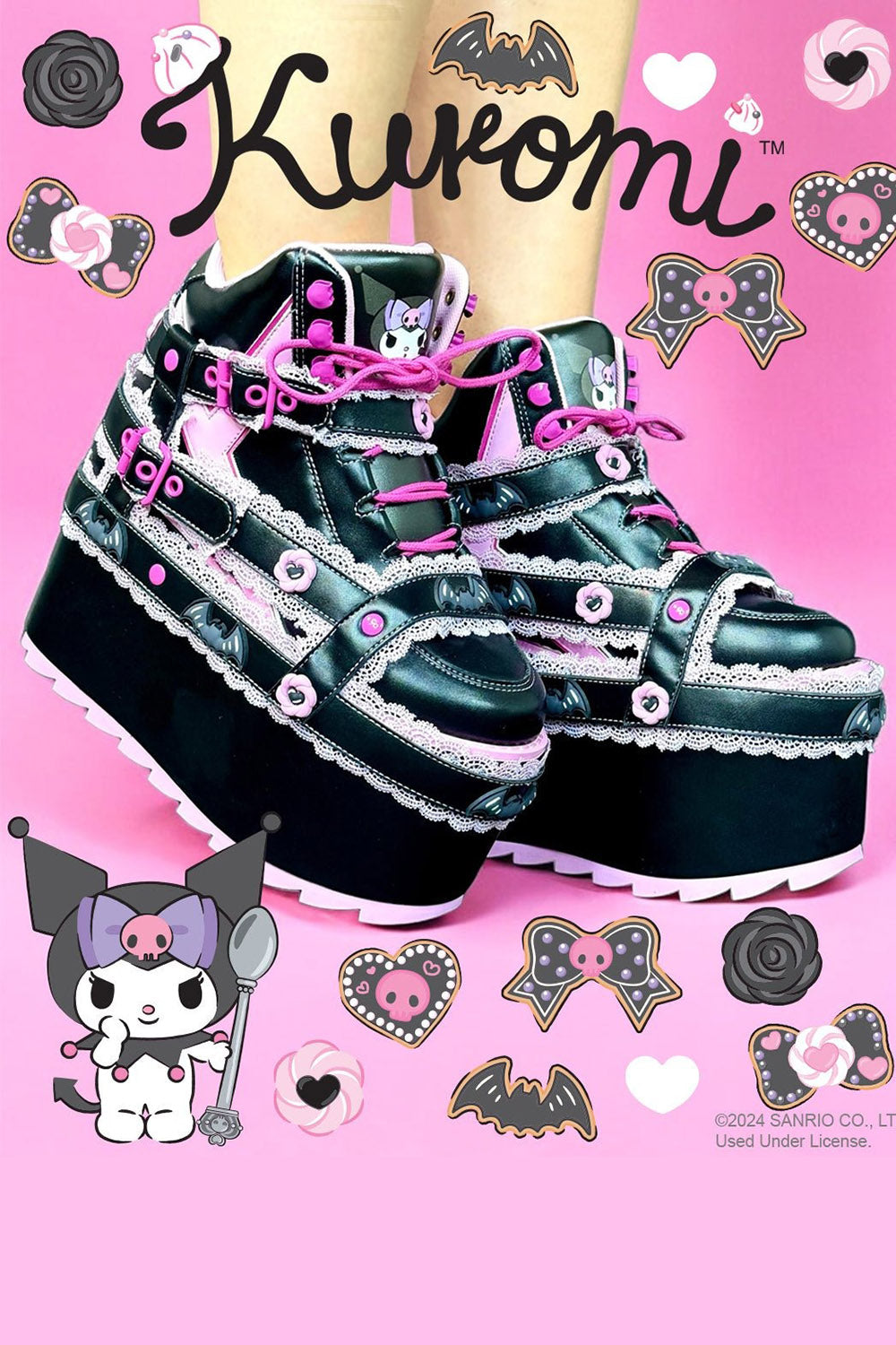 Qozmo Bndg Kuromi Platforms [Black] [NO RESTOCKS] – VampireFreaks