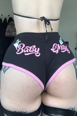 Baby Ghoul Pink Trim Short Shorts