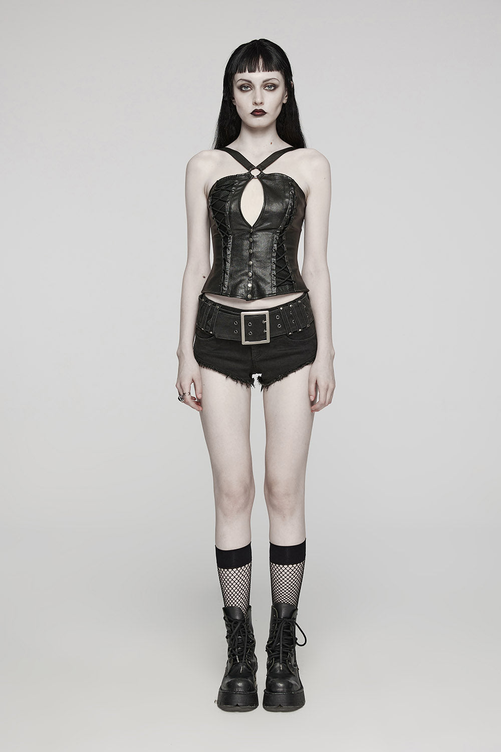 ragged punk micro short shorts for women