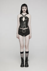 ragged punk micro short shorts for women