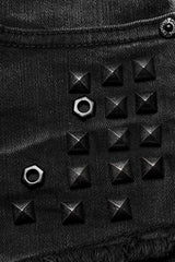 studded low-waisted grunge shorts