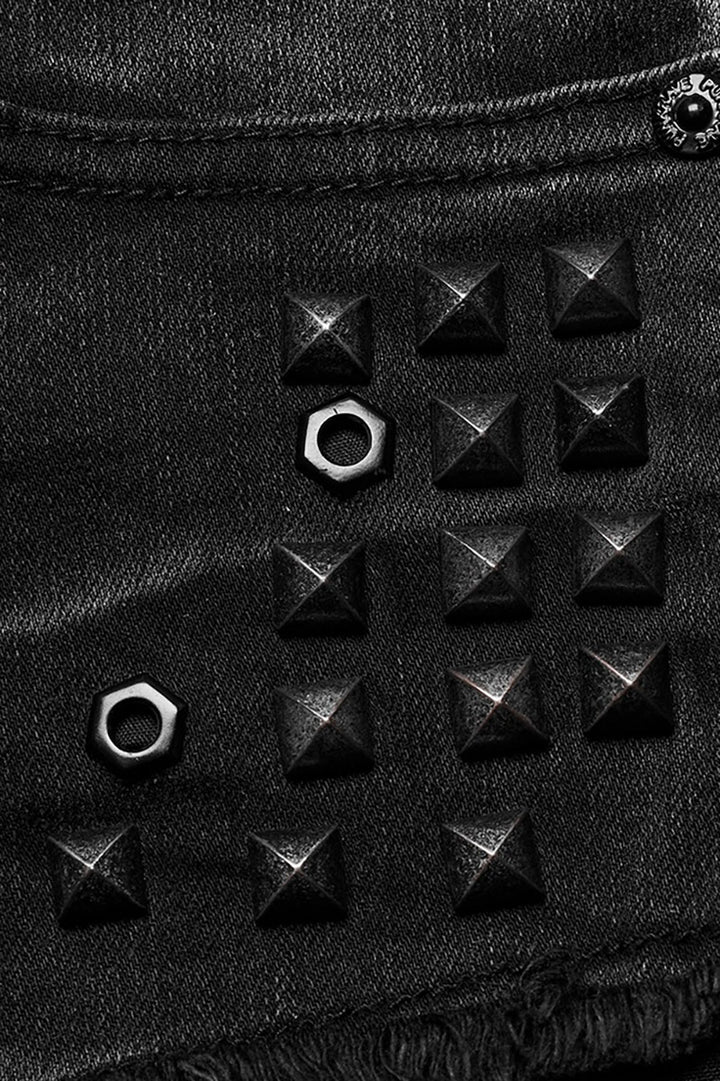 studded low-waisted grunge shorts