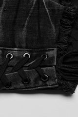 denim punk low-waisted grunge shorts
