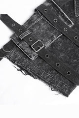 mens buckled punk shorts by devil fashion