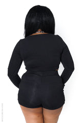 womens lace-up high rise corset shorts