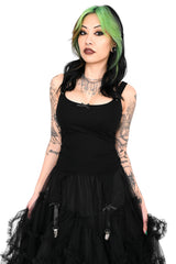 womens gothic tank top with garter belt