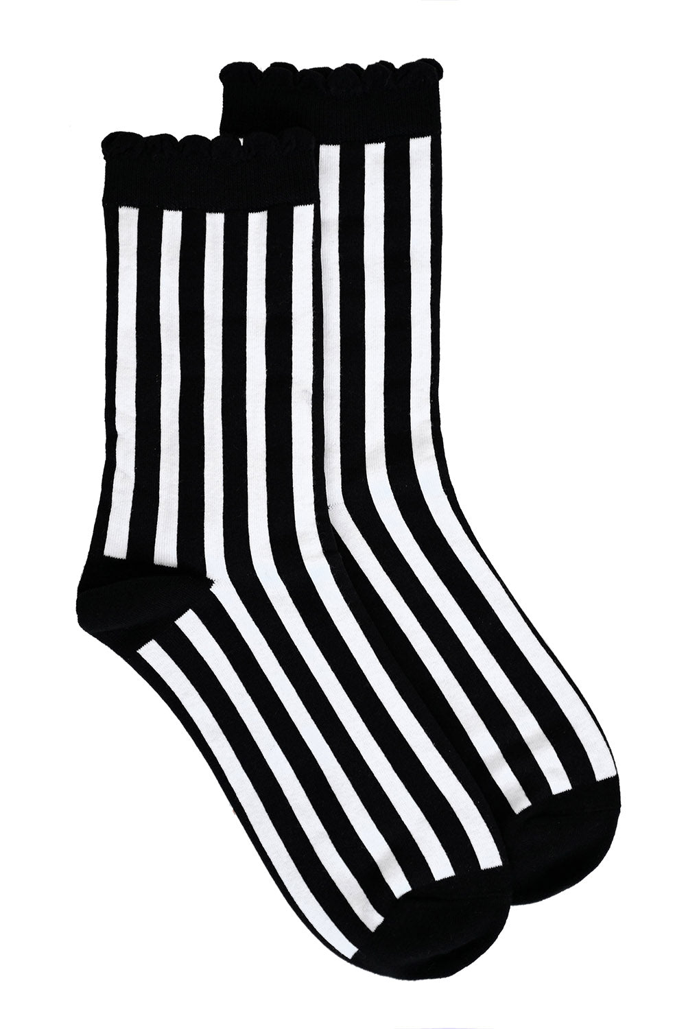 black and white striped emo socks