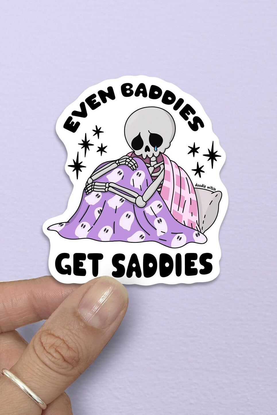 creepy cute skeleton sticker