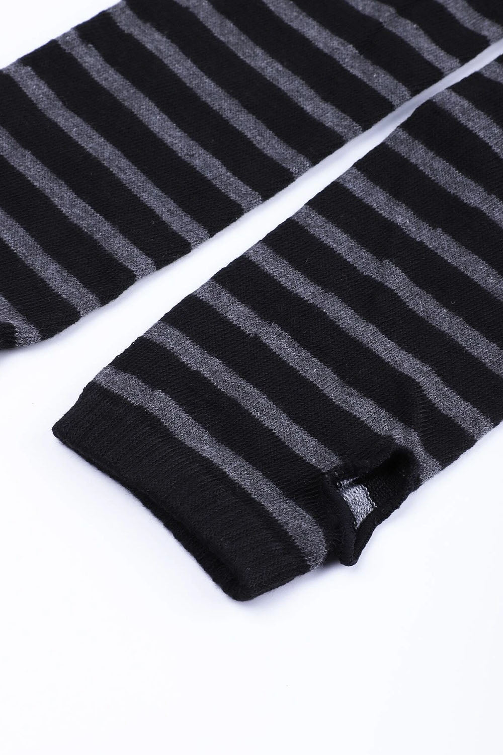 Emo Striped Arm Warmers [BLACK/GRAY] - gloves & armwarmers - VampireFreaks - VampireFreaks