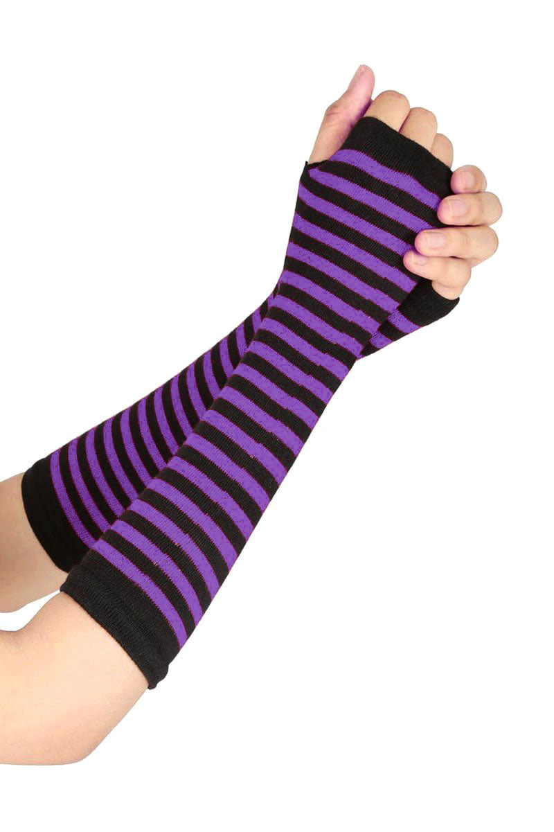 Emo Striped Arm Warmers [Multiple Colors Available] – VampireFreaks