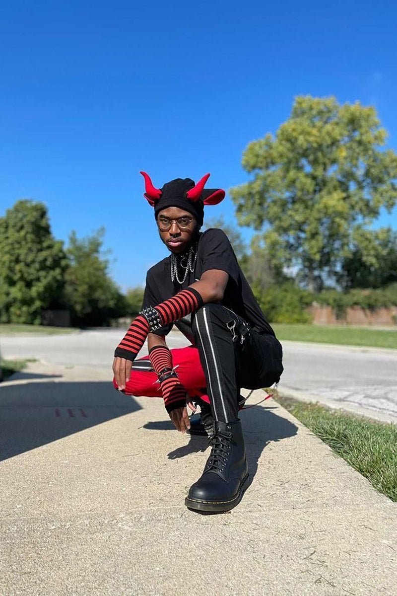 Emo Striped Arm Warmers [Multiple Colors Available]