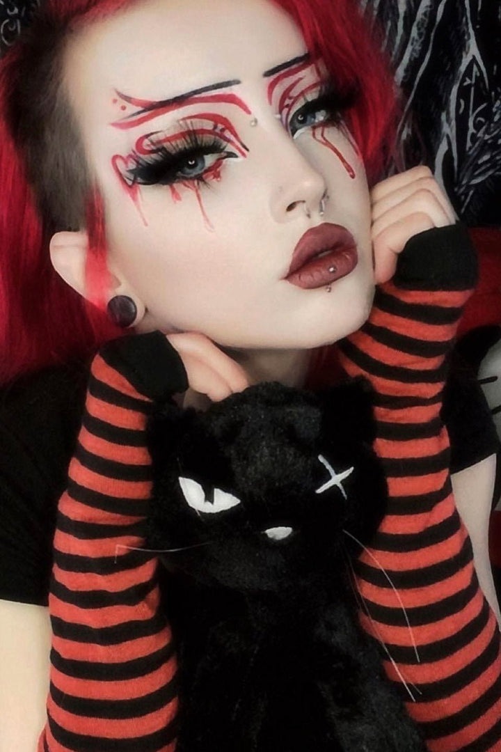 Emo Striped Arm Warmers [Multiple Colors Available]