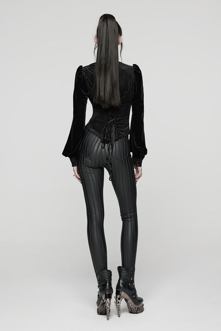black striped leggings by punk rave