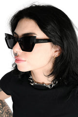rockabilly uv protected cat eye gothic sunglasses