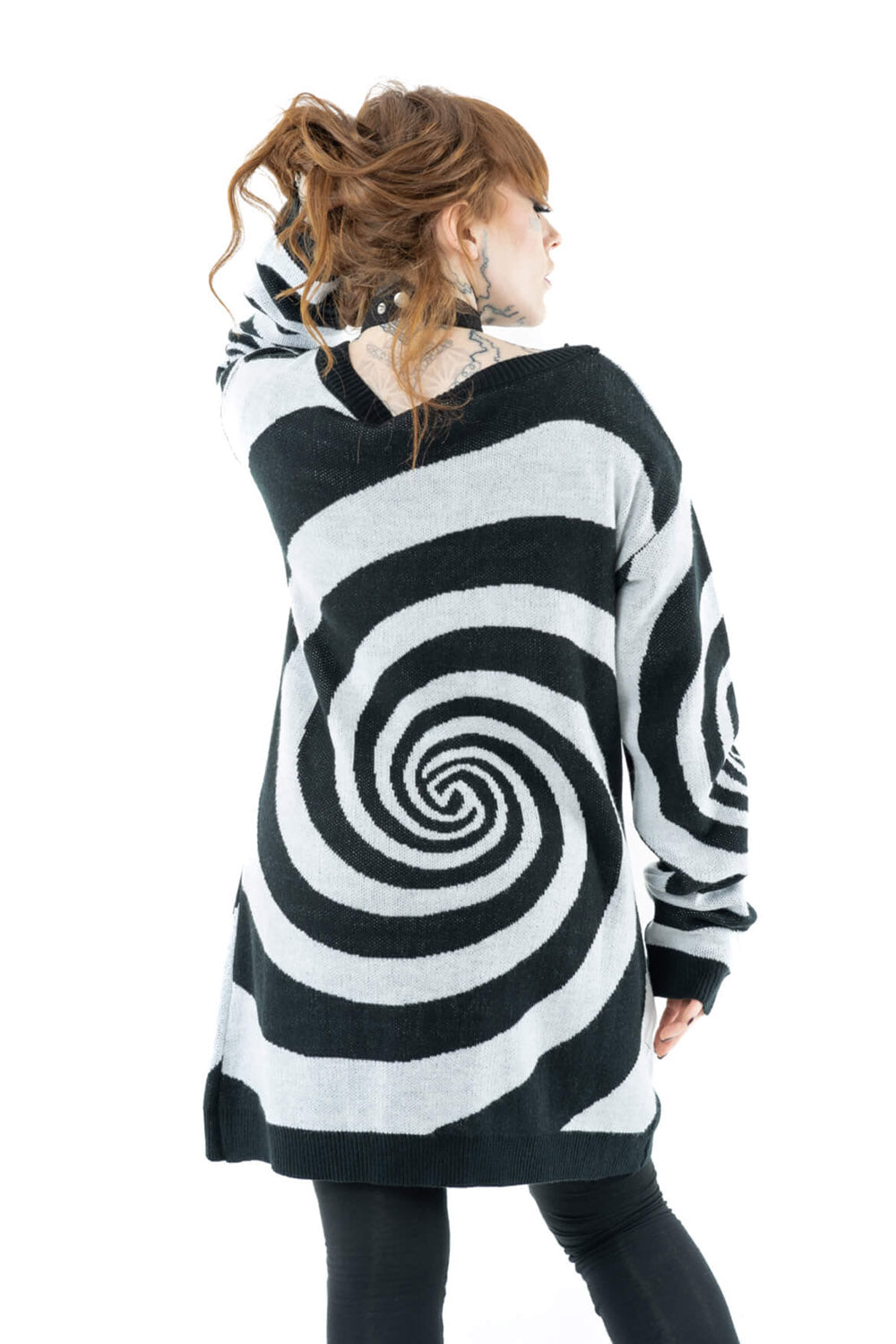 aver spiral oversized long cardigan