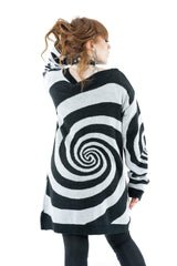 aver spiral oversized long cardigan
