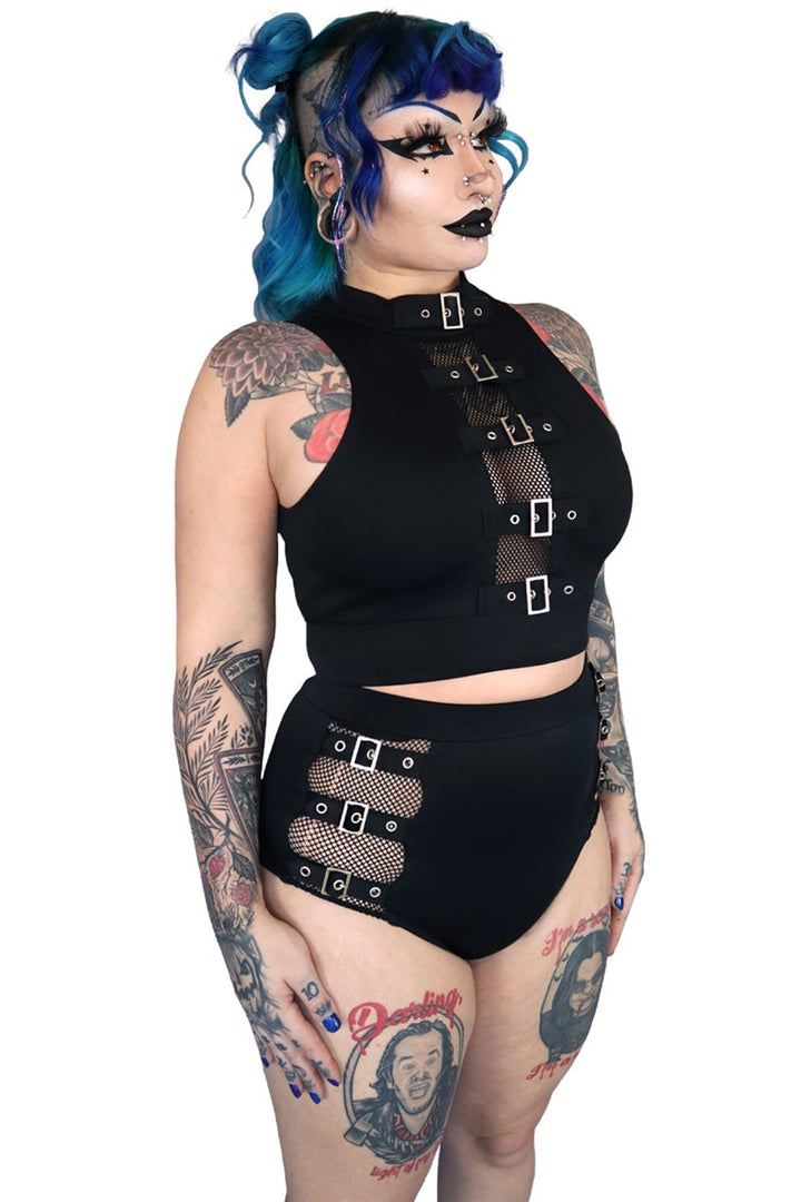 forest ink fishnet cutout bikini