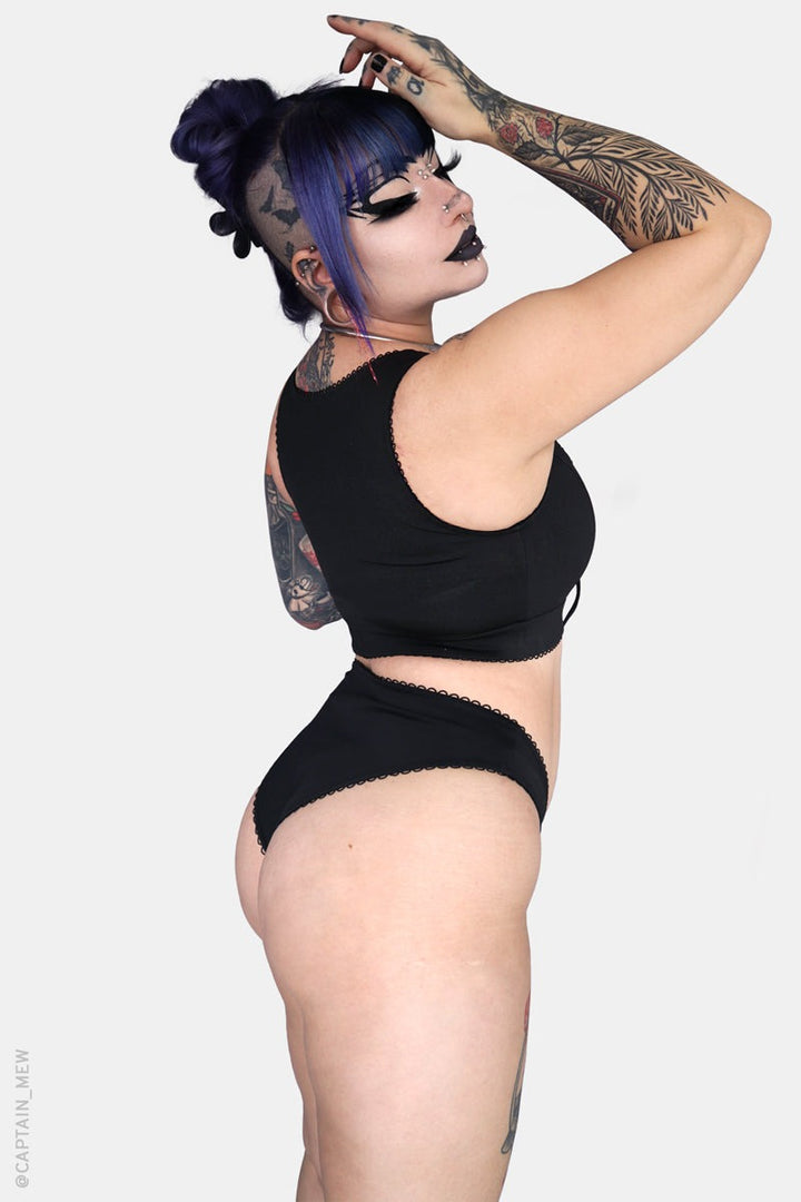 womens gothic corset bikini by forest ink 