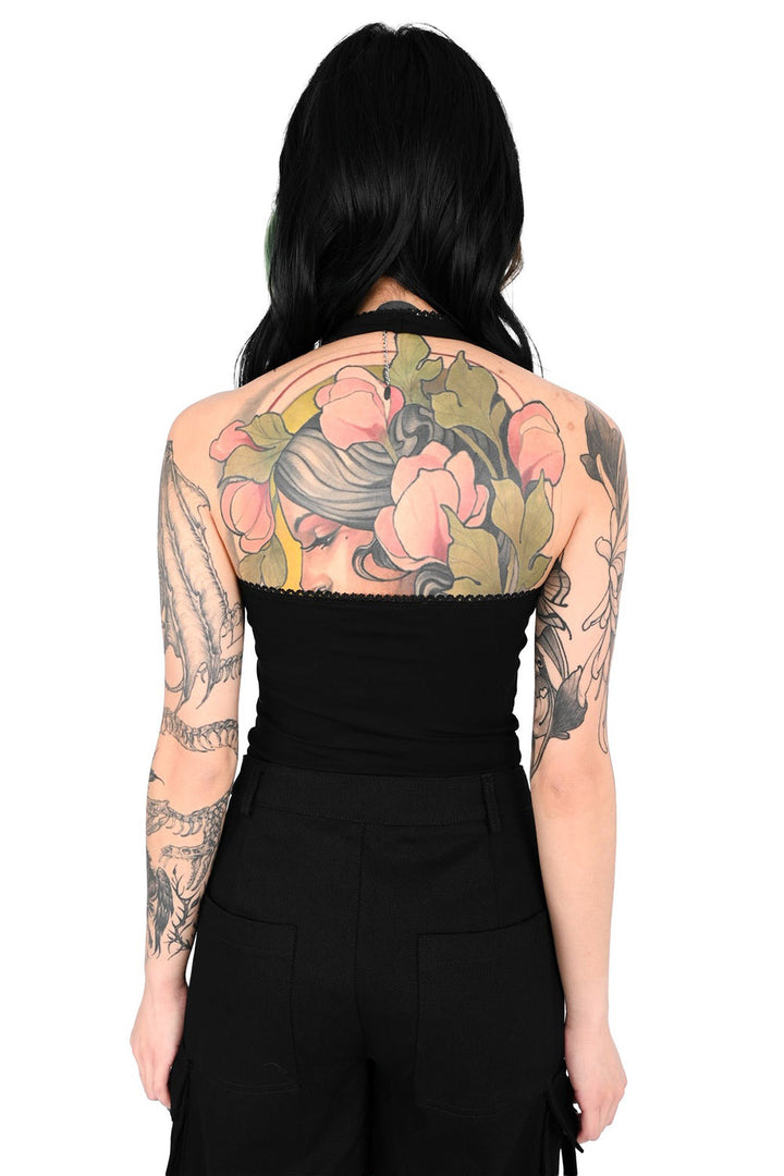 grunge  goth halterneck tank top