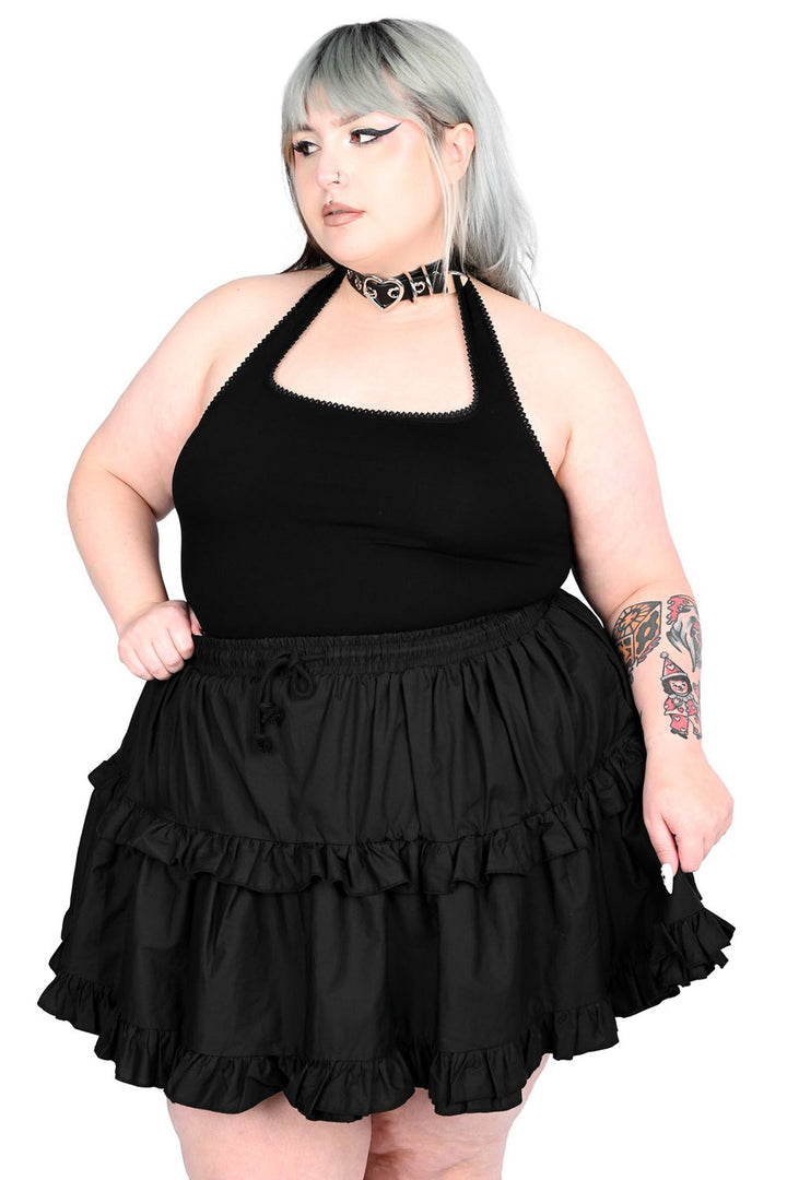 plus size goth halterneck tank top