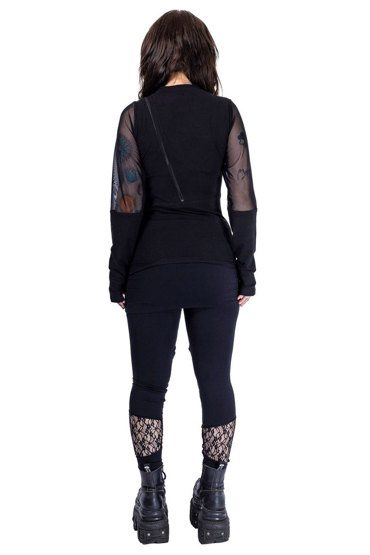 womens black lace leggings