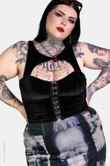 sweetheart neckline gothic blouse