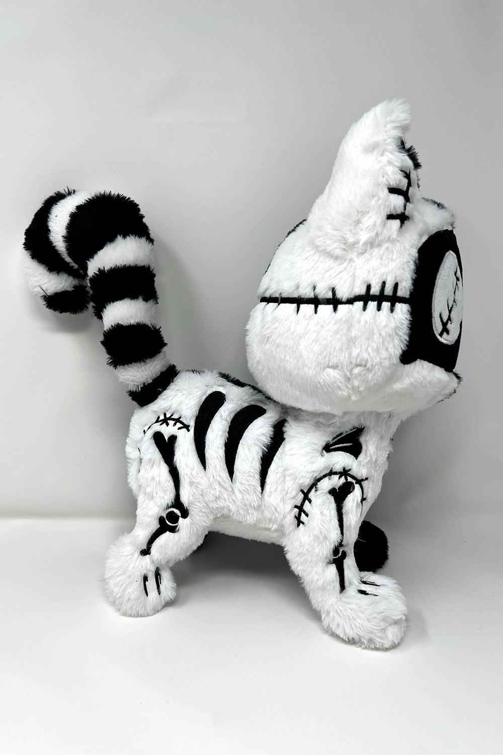 gothic skeleton cat plushie