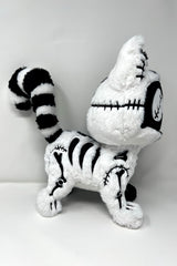 gothic skeleton cat plushie