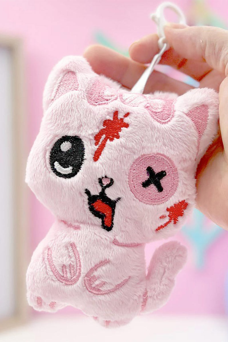 pastel goth plush keychain