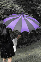 gothic umbrella with batwing shaped edge 