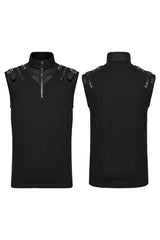 mens high collar punk tank top by punk rave 