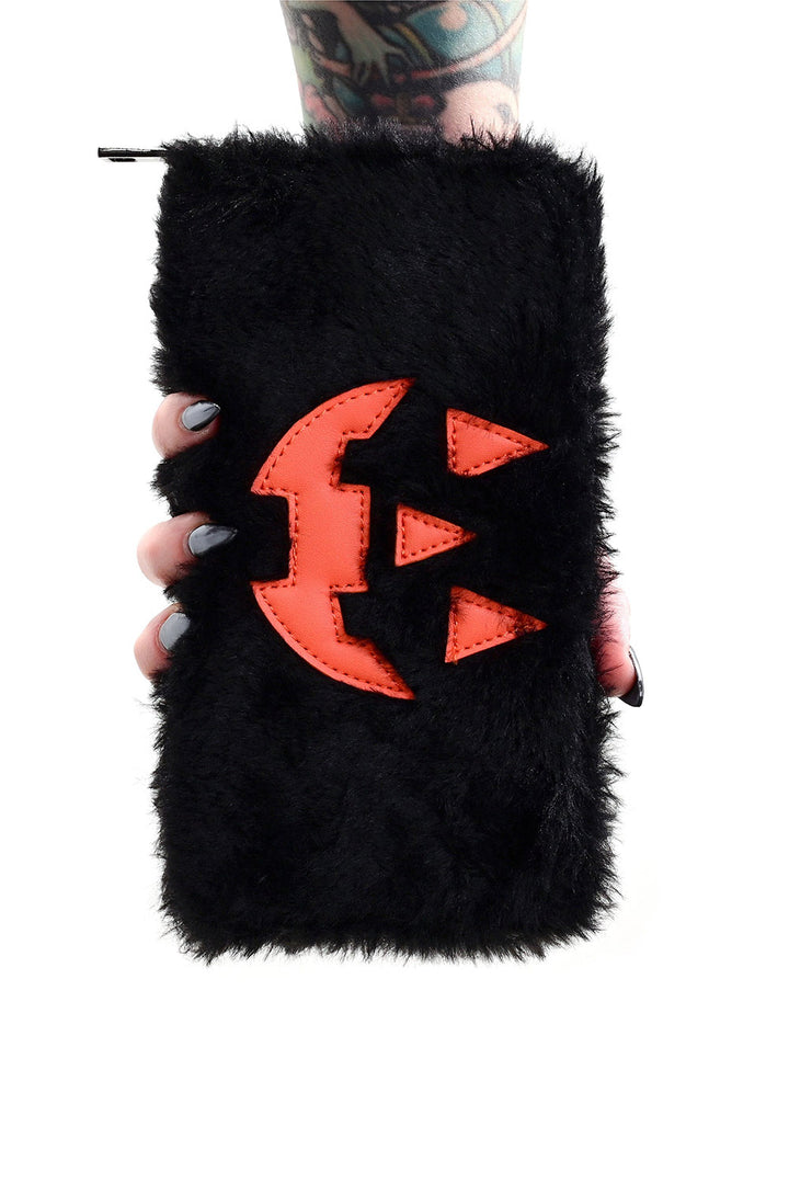 faux fur gothic wallet