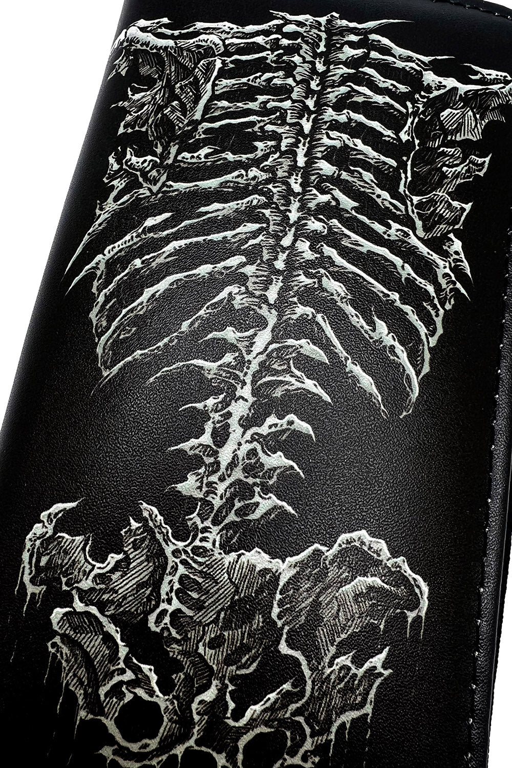 womens punk wallet with skeleton print on both sides