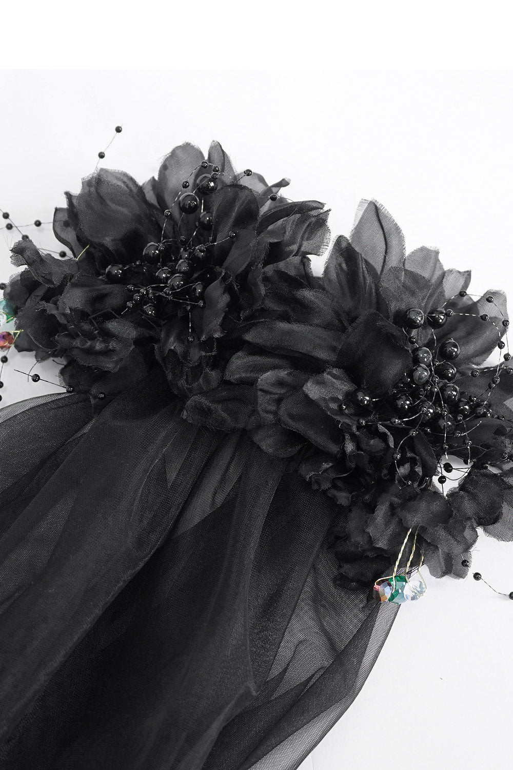 gothic flower wedding veil