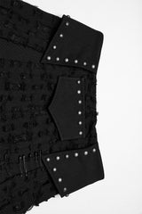 buckled studded punk skirt