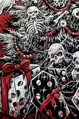 gothic skeleton creepy xmas heavy metal sweater