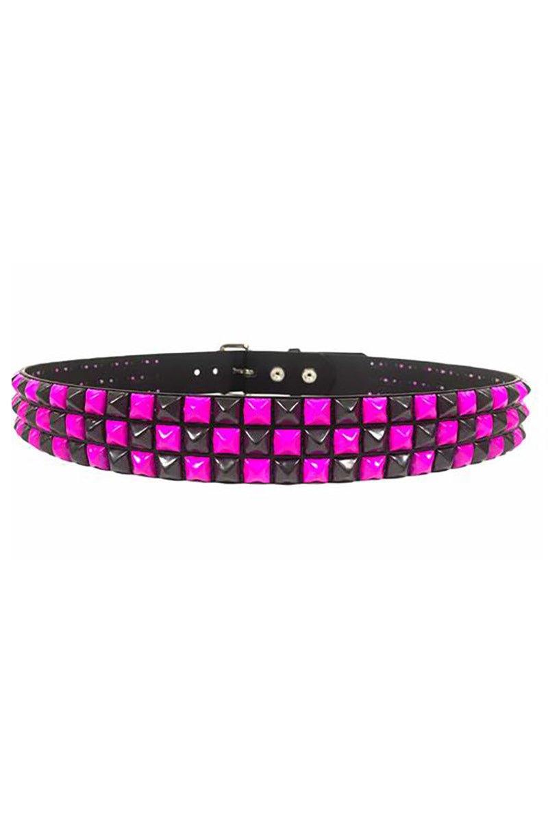 Emocore Checkered Belt [BLACK/PINK] - belts - VampireFreaks - Funk Plus