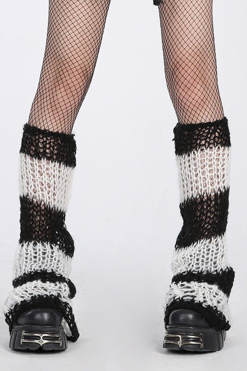 Emocore Leg Warmers [BLACK/WHITE]