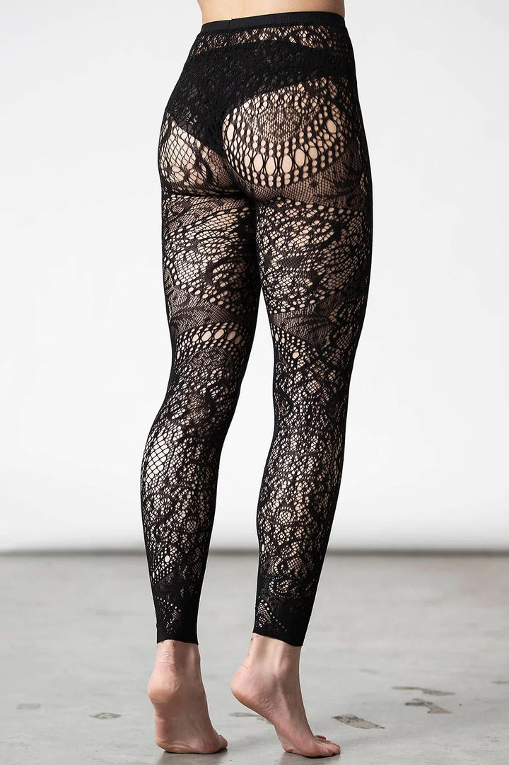 Empyrean Lace Leggings - socks & stockings - VampireFreaks - Killstar