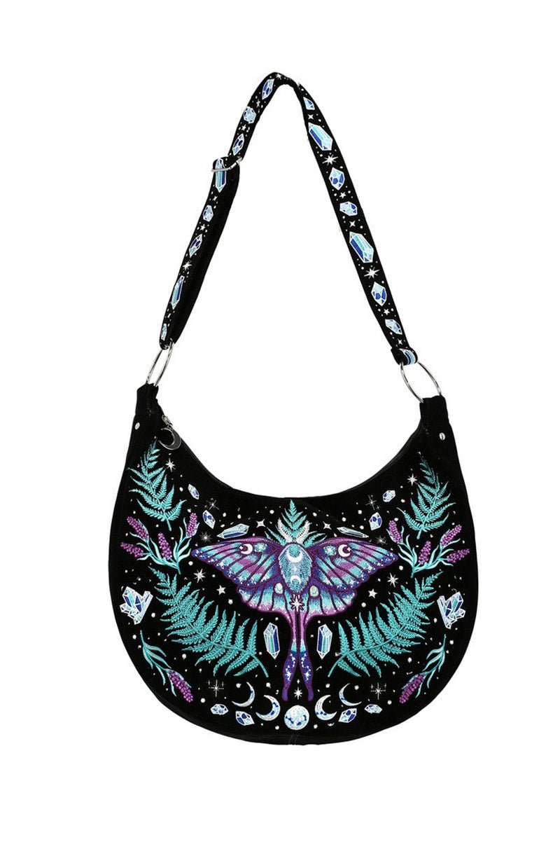 Enchanted Forest Hobo Bag with Magical Embroidery