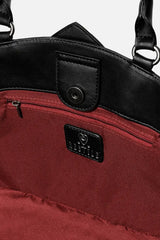gothic cathedral purse with red interior lining 